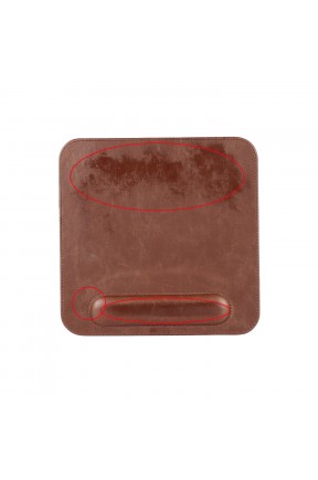 LONDO (MS-28) DERİ MOUSE PAD BİLEK DESTEKLİ RAHATLATICI SÜNGERLİ - KAHVERENGİ