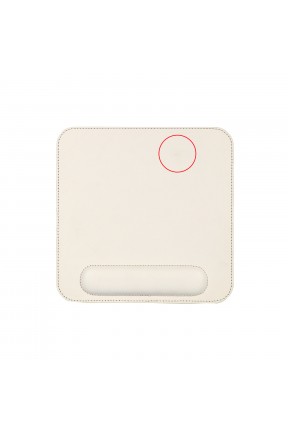 LONDO (MS-34) DERİ MOUSE PAD BİLEK DESTEKLİ RAHATLATICI SÜNGERLİ - BEYAZ